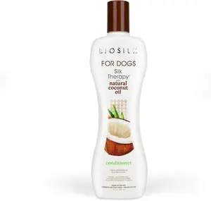 BioSilk Silk Therapy Conditioner for Dogs with Natural Coconut Oil Made in USA No Parabens or Sulfates pH Balanced 12 Ounces