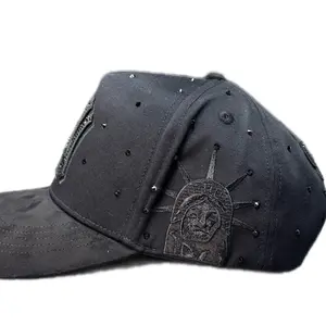 Hat Premium New York All Black Crystals Edition