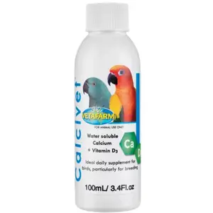 Calcivet Daily Calcium Supplement for Birds Calcio para Aves 100ml