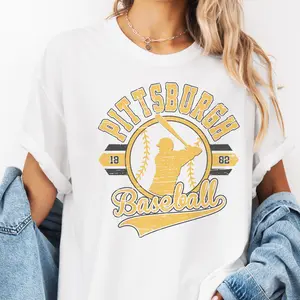LeoMiles Vintage Baseball Tees Retro Established City Baseball Tshirt Sports Unisex Crewneck T-Shirt Sublimation Print Casual Graphic Top
