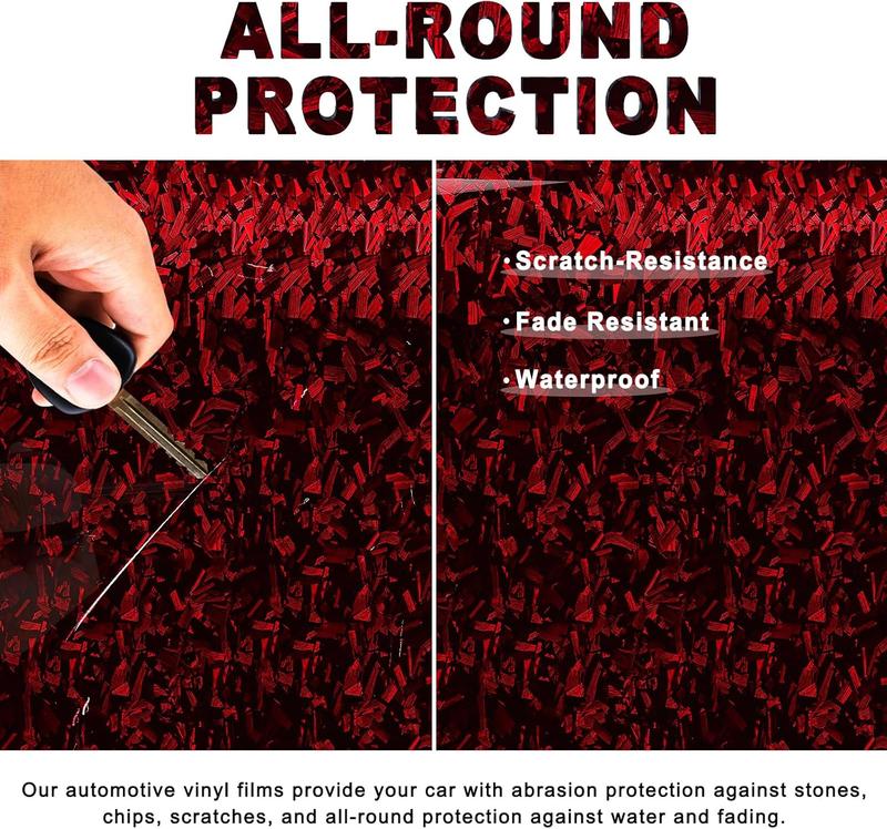 60 x 12 inch Froged Carbon Car Body Sticker Decal, 7D Vinyl Film Wrap Protector Sticker, 1 x 5FT Self-Adhesive Air Bubble Free Easy to Install, Universal For All Cars SUVs Sedan Coupe Truck Pickup Bike Motorcycle