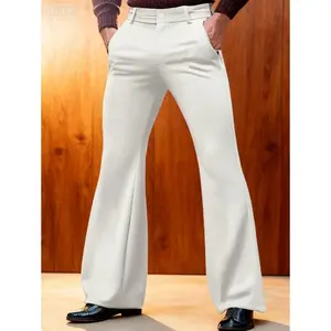 70s Disco Pants for Men,Mens Bell Bottom Jeans Pants,Slim Fit Retro Flared Trousers Vintage Denim Pants Jeans for Menwomen's clothing