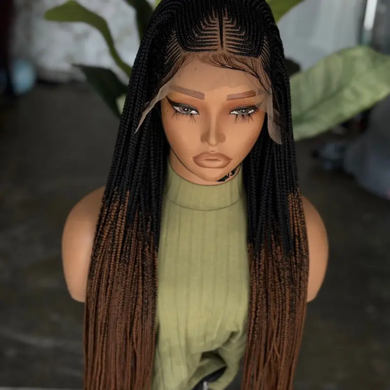 13x6 Frontal Cornrow Braided Wig, Color 1-30, Glueless, Ready to Ship, Cap Size22!This is a hand made wig pictures shown exactly as it is