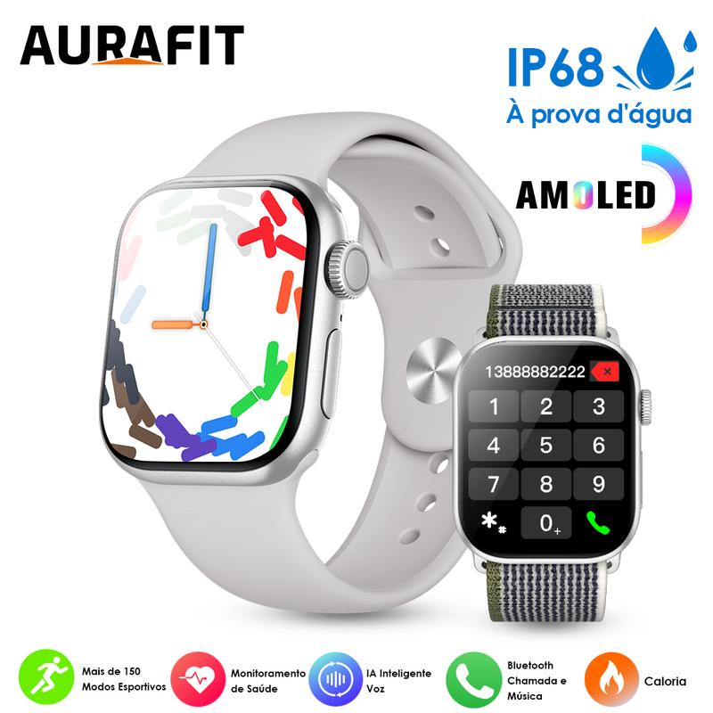 PINTEEK Smartwatch A10PRO/AM08 IP68 Waterproof AMOLED Display ChatGPT Bluetooth Calling 150+ Sports Modes Heart Rate SpO2 Sleep Monitoring Unisex Gift for Man