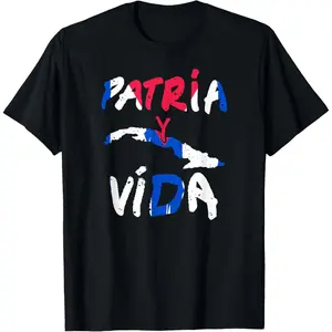Patria y Vida Cuba Cuban Freedom Movement Se Acabo Casual Short Sleeve Cotton T-Shirt