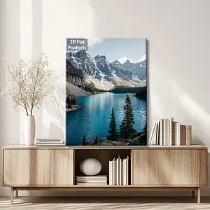 2D Flat, 2D Flat 1pc Wooden Frame Paintings Decorative Signs & Plaques Front Door Christmas Welcome Sign a Blue Lake Surrounded by Mountains and Pine Trees in the Backgr Uitable for Living Room & Bedroom, Home Decoration, Holiday Gift for Her/him	