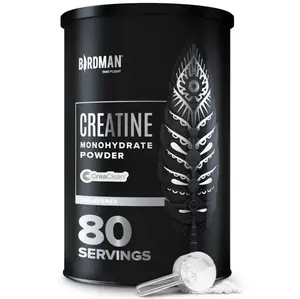 BIRDMAN Micronized Creatine Monohydrate Powder, Muscle Recovery, Caffeine Free, Creatine Pre Workout, Vegan, Post Workout, Gluten Free, Sugar Free | 80 Servings (5 Grams Each) | 0.8lb