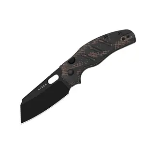 Kizer Sheepdog C01C 2.9 BS Current Micarta (Burgundy Burlap) Nitro-V Steel V3488.29BSA4