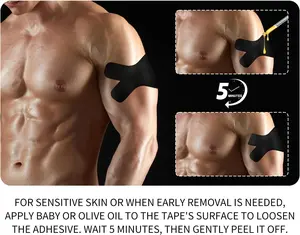 Kinesiology Tape – Waterproof and Hypoallergenic Athletic Tape for Muscle Support, Knee, Shoulder, and Ankle, 10 Strips (X-Form) Elastic Sports Tape Knee Wraps Knee Stabilizer