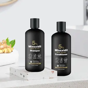 Minoxidil Shampoo & Conditioner Set for Hair Growth – Biotin, Ginseng & Ginger – Supports Thicker, Fuller Hair – Scalp Care Formula – For Men & Women – 600ml Duo
