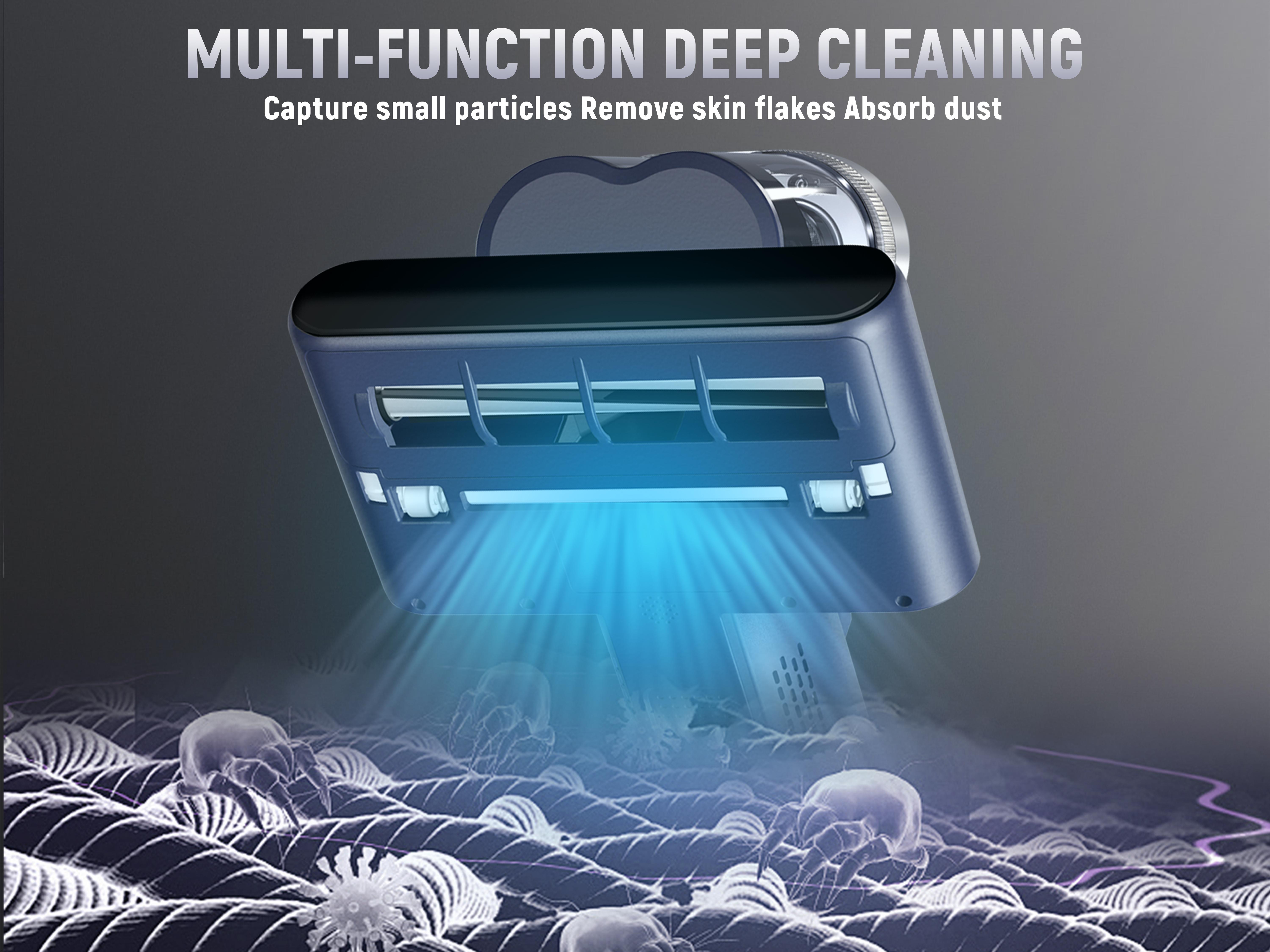 【NEW】Teant Mattress Vacuum Cleaner for Dust Mites Removal, Bed Vacuum with UV-C Light & 149°F Hot Air & Aroma Tablet & LED Display, 16Kpa Powerful Suction Double-Cup Handheld Vacuum Cleaner With HEPA Filter for Bed, Sofa, Carpet Deep Cleaning Machine