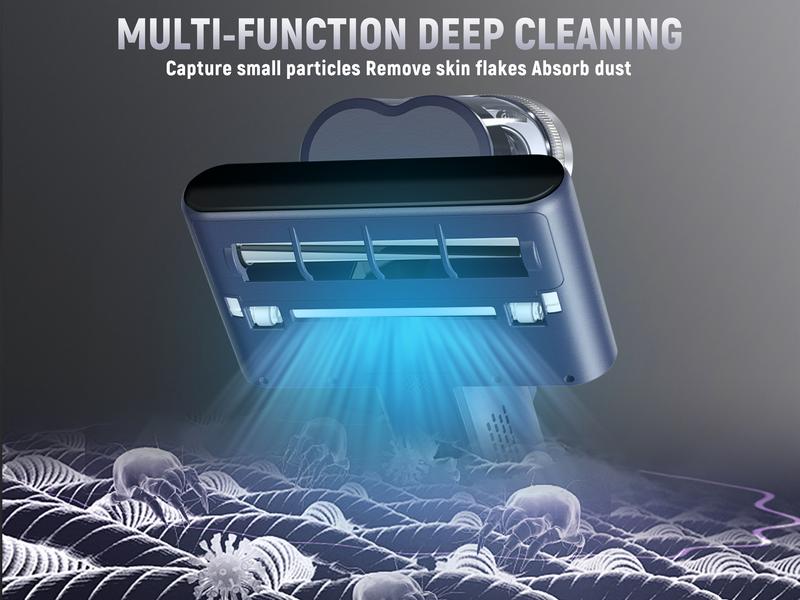 【NEW】Teant Mattress Vacuum Cleaner for Dust Mites Removal, Bed Vacuum with UV-C Light & 149°F Hot Air & Aroma Tablet & LED Display, 16Kpa Powerful Suction Double-Cup Handheld Vacuum Cleaner With HEPA Filter for Bed, Sofa, Carpet Deep Cleaning Machine