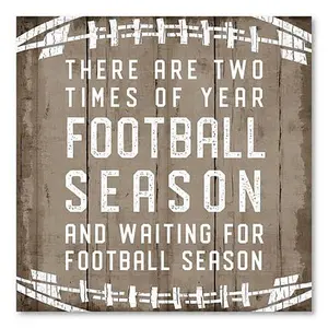 Courtside Market Football Season Canvas Wall Art - 16" x 16"