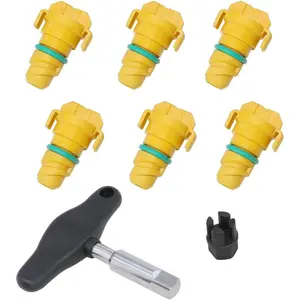 Oil Drain Plug 8 Pack Compatible with Ford F150 Mustang Bronco Edge Lincoln Explorer 2.7, 3.0, 3.5, 5.0 KX6Z6730B KX6Z-6730-B FT4Z-6730-A BC3Z-6730-A with Oil Drain