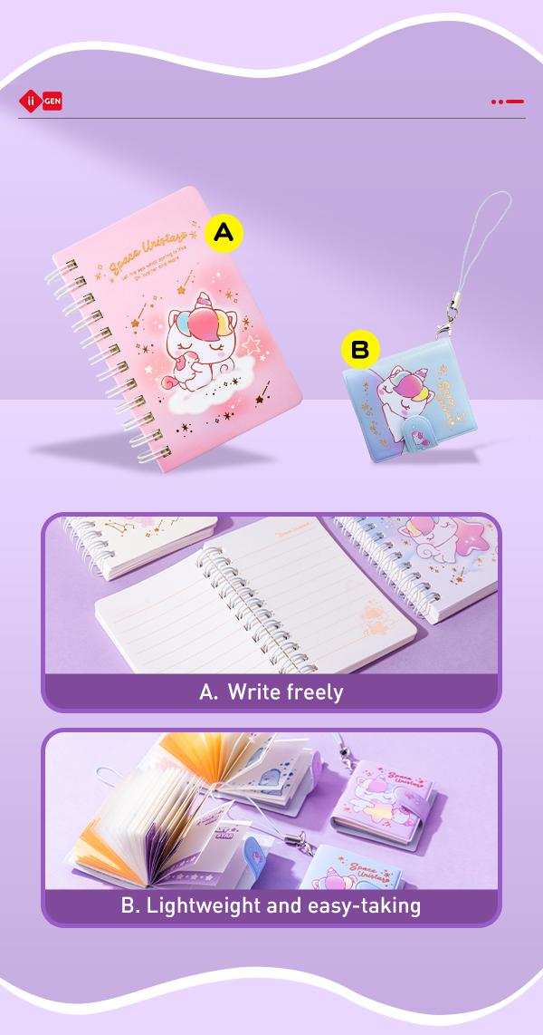 iiGEN KunPanda & Unicorn Back to School Sets! All-in-One School Supply Set，Includes Pencil Case, Mechanical Pencils,Gel Pens,Markers,Notebooks,Eraser,Ruler & Striker- Must-4 Styles Gift for Kids & Students!