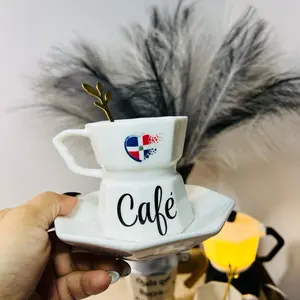 Dominican Republic & Puerto Rico Coffee Mug in Coffee Maker Style with Unique Designs for Coffee Lovers