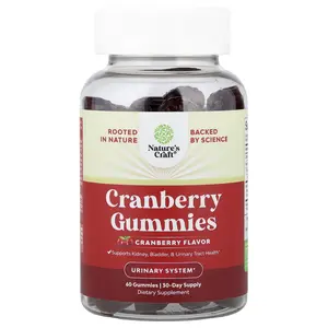 Nature's Craft Cranberry Gummies, Cranberry, 60 Gummies (250 mg per Gummy)