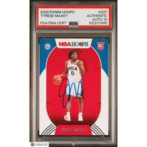 Tyrese Maxey 2020 Panini Hoops #207 Signed Card PSA A Auto 10 Autographed