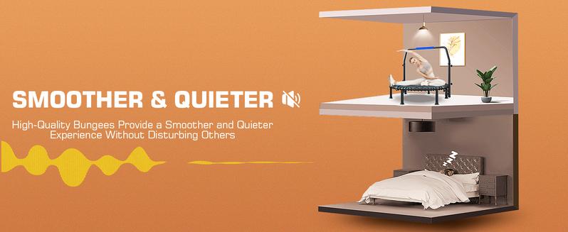 ANCHEER 40" Mini Trampoline for Adults Fitness - Heavy Duty Adjustable Handle Indoor Outdoor Exercise