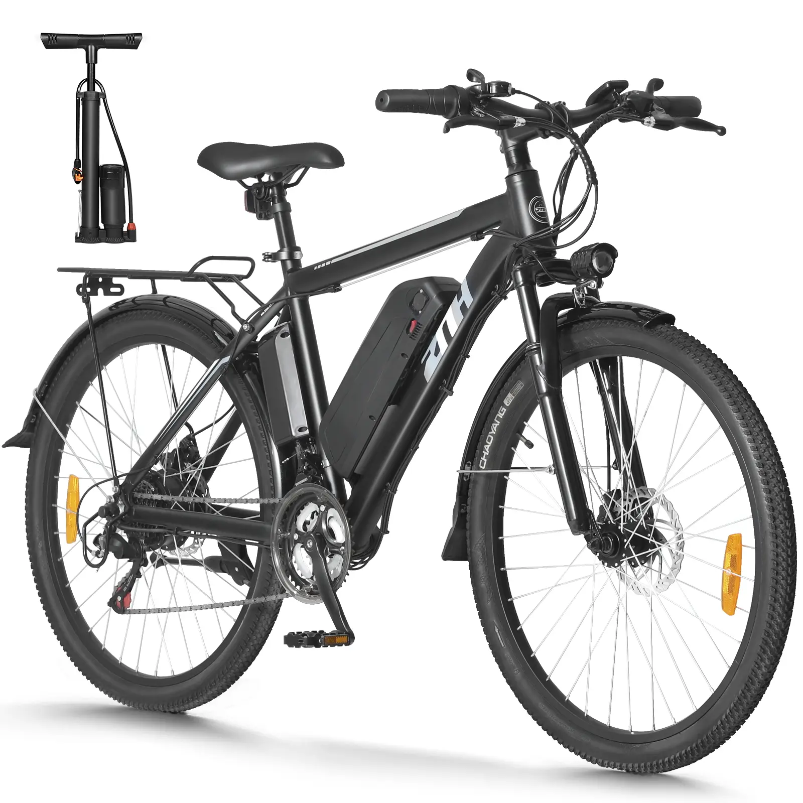 ZNH-02 Adult City Commuter Road Ebike - 350W Motor, long-lasting battery，36V 10Ah Battery, 21-Speed Class 2 Ebike, 50-60 mi Range, LED Display, Front Suspension