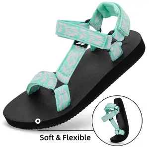 Kids Sandals Boys Girls Lightweight Non-slip Athletic Sandals with Adjustable Webbing for Hiking Walking Beach Water Sports