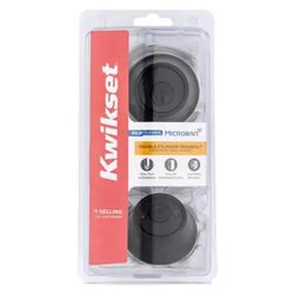 Kwikset 5041963 Smart Key Security Metal Double Cylinder Deadbolt, Matte Black Stain-Resistant Residential Door Lock, Left/Right Compatible, 4.5 in Width, 9.1 in Height, Replaceable Cylinders for Home Protection