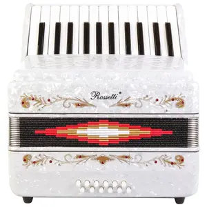 Rossetti Beginner Piano Accordion 12 Bass 25 Keys White Rossetti Beginner Piano Accordion 12 Bass 25 Keys White
