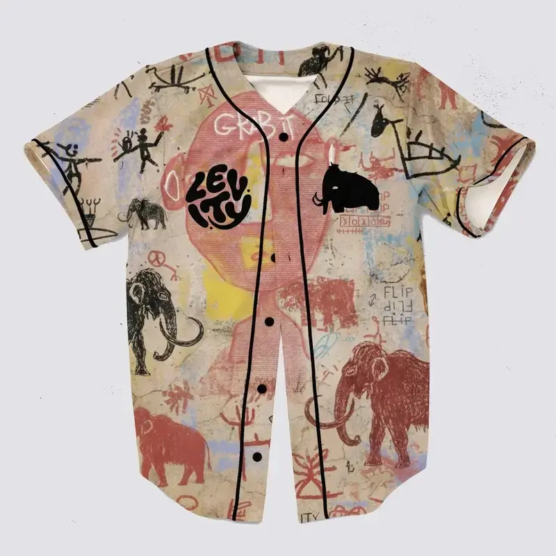 Men's Vintage Mammoth Baseball Jersey for Wild Weekend Fun and Casual Style Made in USA