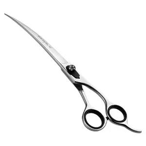 Regale 9.5-Inch Deluxe Hand-Crafted Japanese Steel Barber Curved Shear For Afro and Beard
