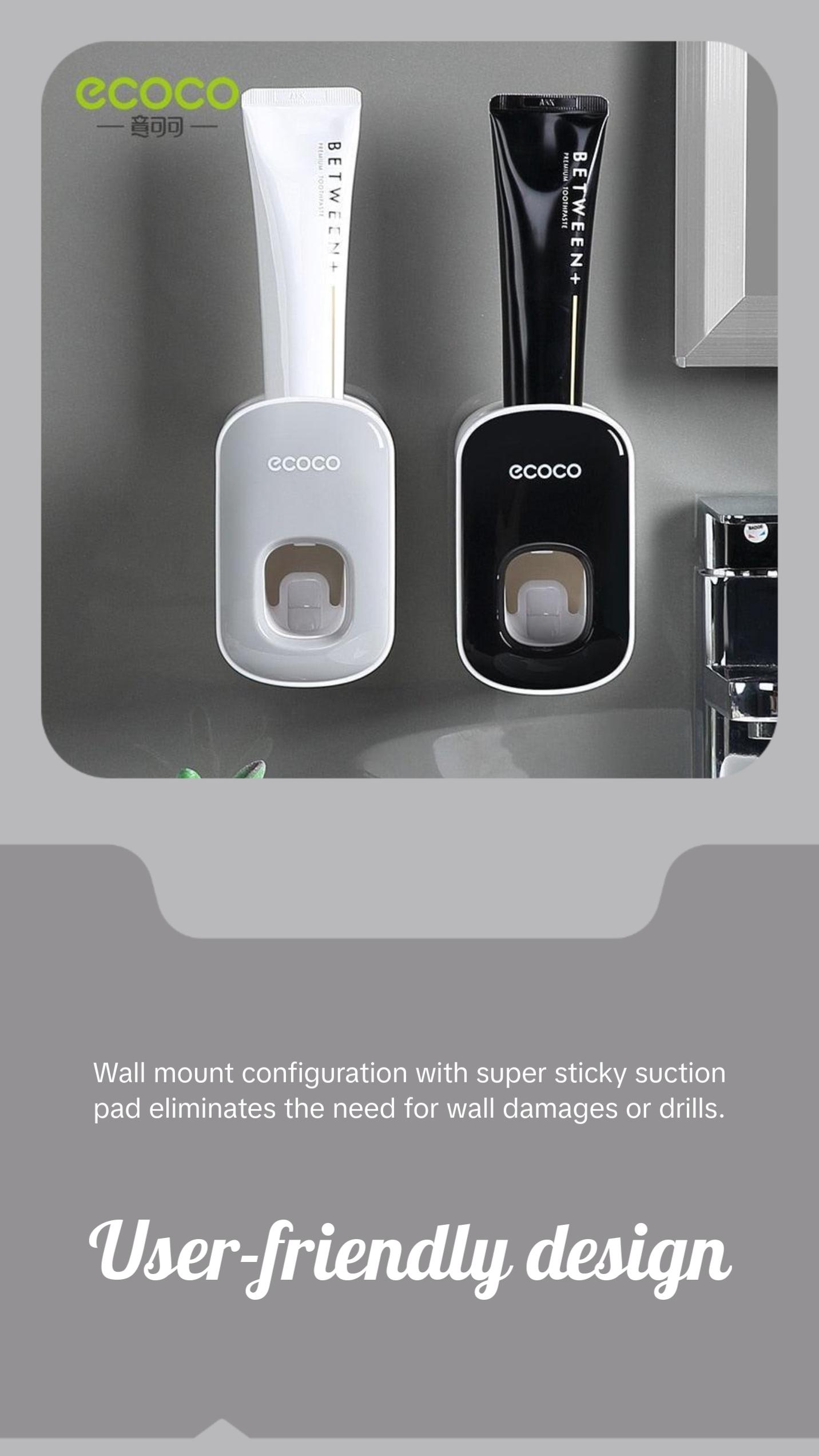 Toothpaste Dispenser, 2 PCS Automatic Toothpaste Squeezer Dispenser for Kids & Family Shower, is Wall Mount Bathroom Accessories with Super Sticky Suction Pad