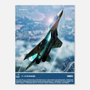 MiG-29 Fulcrum poster, Modern Graphic Design of Iconic Aviation
