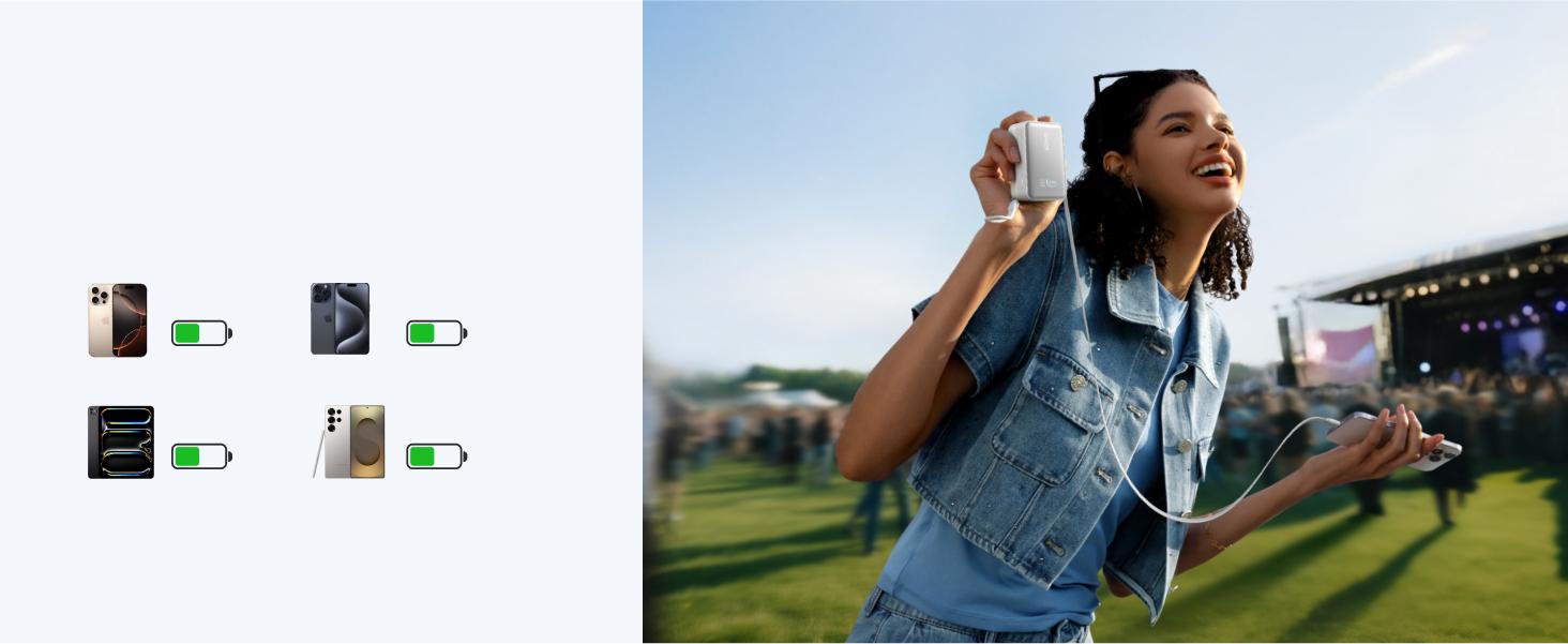 [Live Only]Anker Nano Power Bank, 10,000mAh Portable Charger with 2.3 ft Anker InstaCord Retractable Cable, 45W Max Compact Battery Pack, Smart Display, For iPhone 16 Series, iPad, Galaxy, Pixel, and More