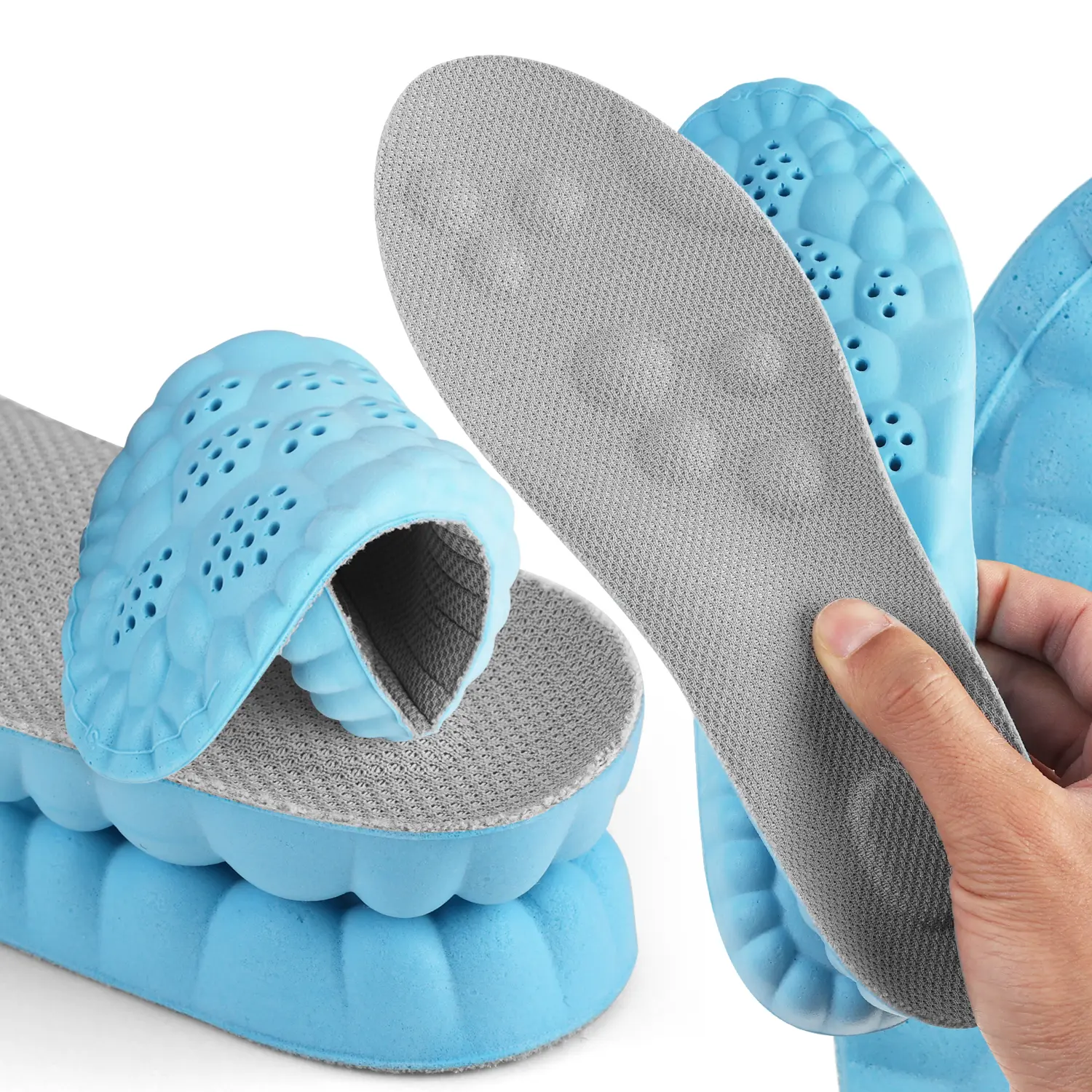 4D Cloud Technology Shoes Insole for Women Men, Sports Memory Foam Insoles Soft Foot Protection Cloud Feeling Insole