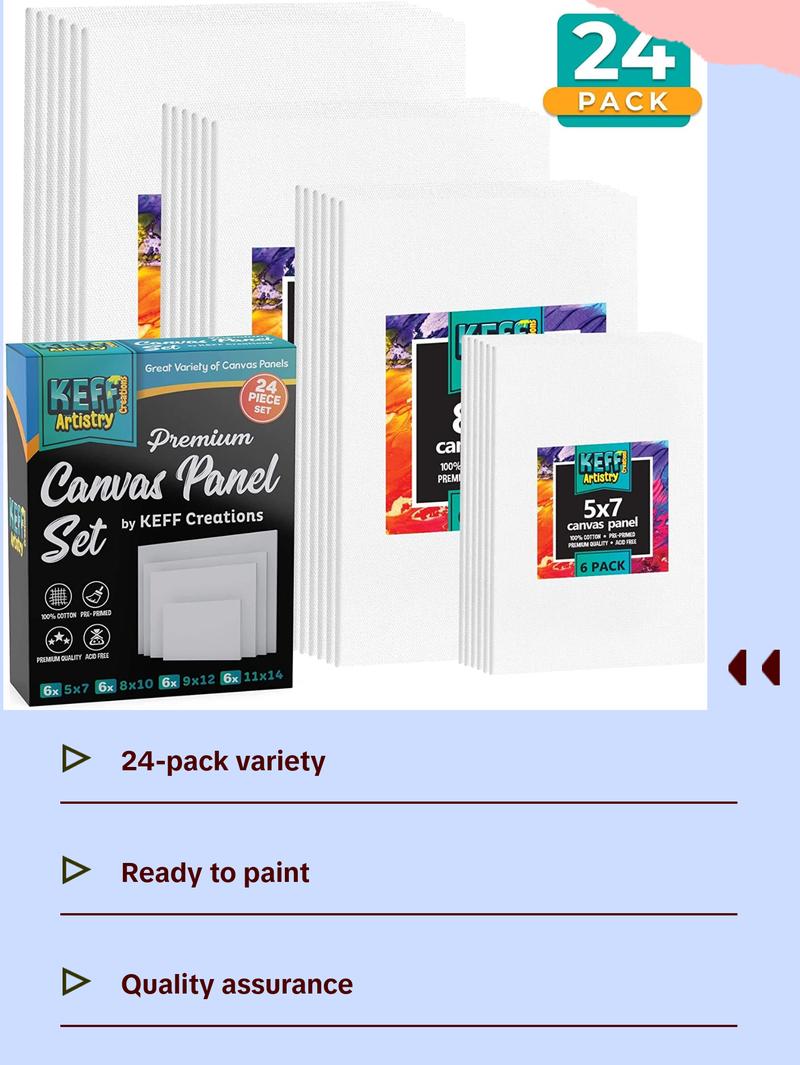 24 Multi Pro Pack Canvases For Painting