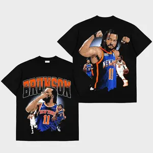 Jalen Brunson Premium Cotton T-shirt, Action Brunson Fan T-shirt, Knicks Nation Fans Clubs T-Shirt, Basketball Graphic T-Shirt, Basketball Lover Gift, Basketball Game Day Outfit.