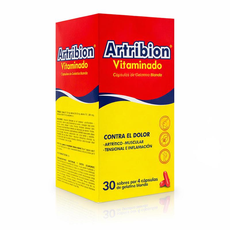 2 Pack Viral - Artribion Vitaminado 30 Capsules Each - Healthcare Vitamins - Gelatina Blanda Contra el Dolor - Musculo Tensional Inflamacion