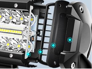 Nilight 2 Pcs 4 Inches 60W Led Pods with 2.5 Inches Tow Hitch Mounting Brackets Backup Reverse Lights Rear Light Bar for Pickup ATV SUV Truck Trailer Boat Nilight 2 Pcs 4 Inches 60W Led Pods with 2.5 Inches Tow Hitch Mounting Brackets Backup Reverse Lights Rear Light Bar for Pickup ATV SUV Truck Trailer Boat