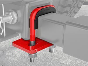 Nilight Trailer Hitch Tightener for 2 Inch Trailers Hitches Mount Anti Rattle Heavy Duty Steel with Rubber Cover Red U Bolt Glossy Coating Plate Electrophoresis Anti-Rust Triple Protective