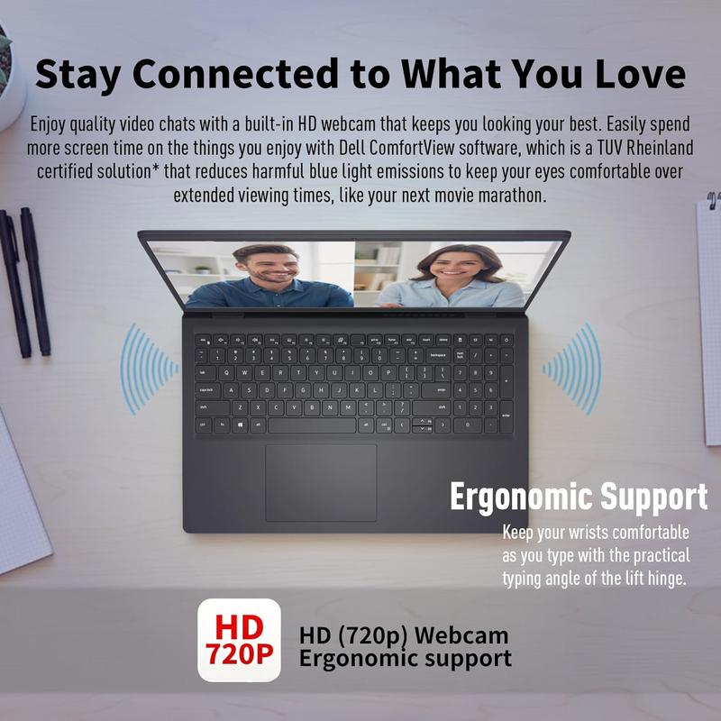 Dell Inspiron 15.6" Touchscreen Laptop | AMD Ryzen 7 7730U  | Windows 11 Pro | Copilot AI | FHD IPS (1920×1080) |  Long Battery Life | AMD Radeon Graphics