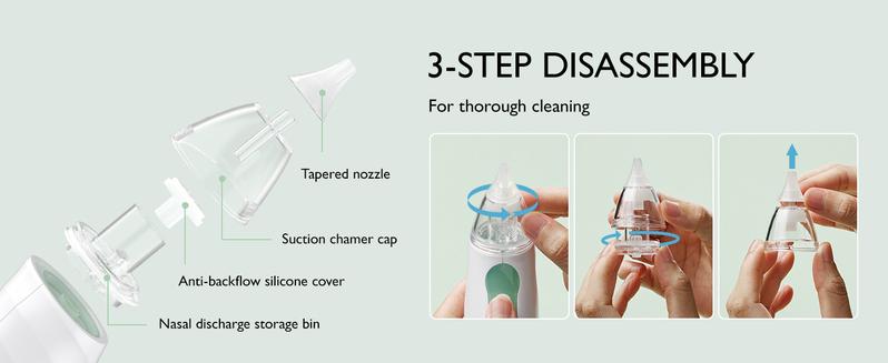 Momcozy Baby Nasal Aspirator, 3 Suction Levels Electric Nasal Aspirator for Baby, Newborn and Toddler, Portable Baby Nose Aspirator with Light Soothing and Music