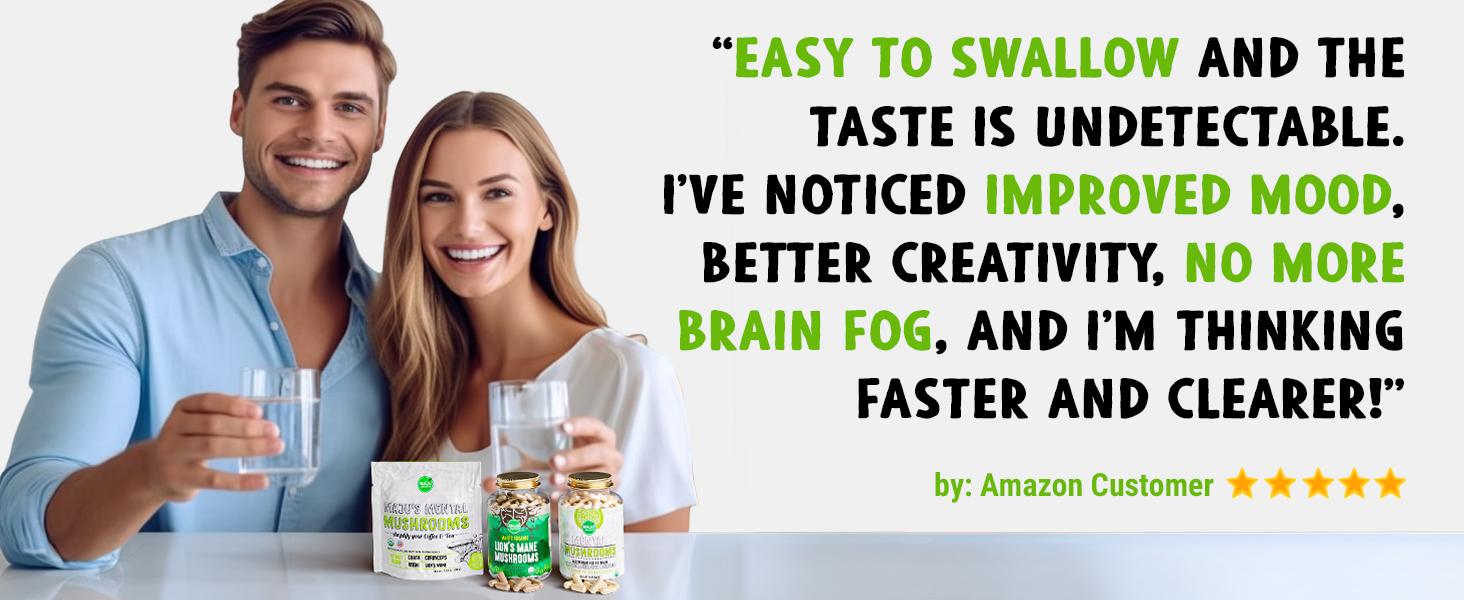 MAJU Organic Mental Mushroom Capsules (90ct) - Edible Extract Supplement w/ Lion's Mane, Cordyceps, Reishi & Chaga for Focus, Wellness & Immune Health Healthcare Dietary MAJU Organic Mental Mushroom Capsules (90ct) - Edible Extract Supplement w/ Lion's Mane, Cordyceps, Reishi & Chaga for Focus, Wellness & Immune Health Healthcare Dietary