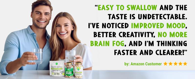 MAJU Organic Mental Mushroom Capsules (90ct) - Edible Extract Supplement w/ Lion's Mane, Cordyceps, Reishi & Chaga for Focus, Wellness & Immune Health Healthcare Dietary