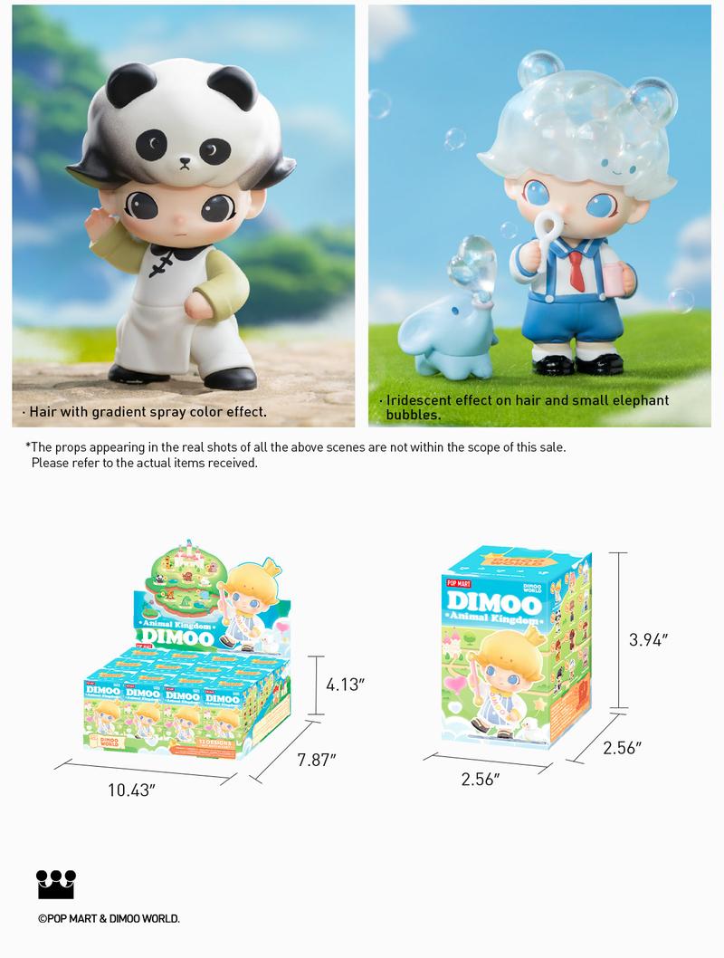 POP MART DIMOO Animal Kingdom Series Figures, Blind Box, Mystery Box