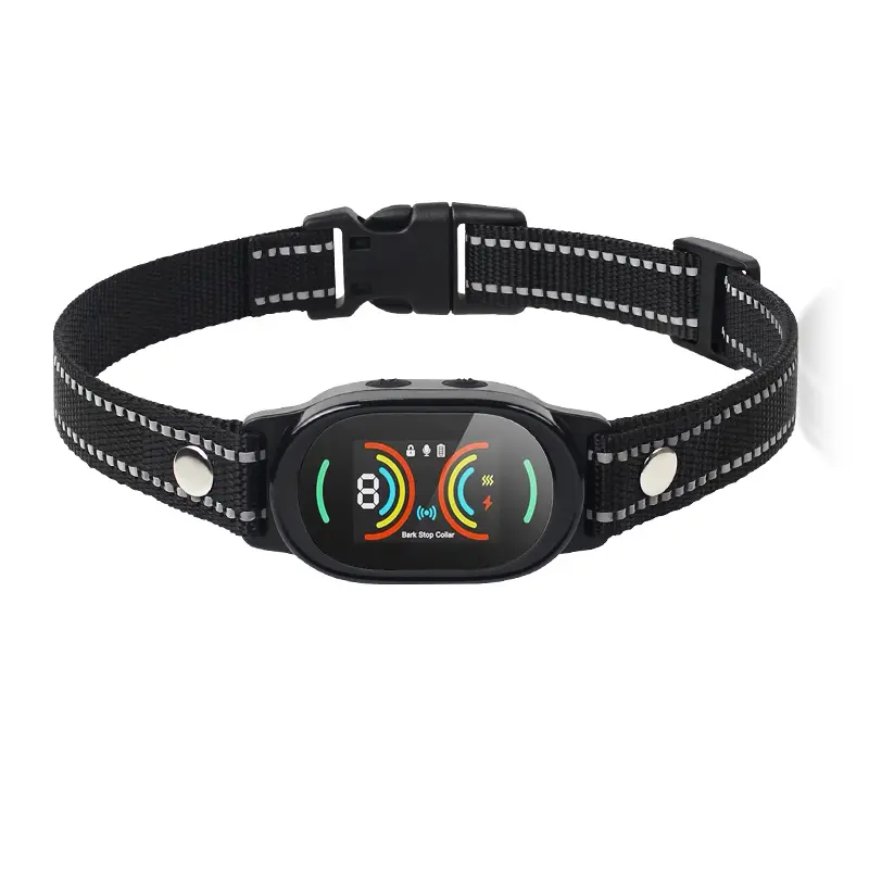 Anti-Bark Dog Collar, Adjustable Smart Nylon Strap Pet E-Shock Collar for Dogs