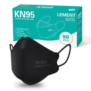 KN95 Face Masks,50 Pack Breathable Cup Dust Disposable Masks For Adult, Teenager, Breathable KN95 Mask