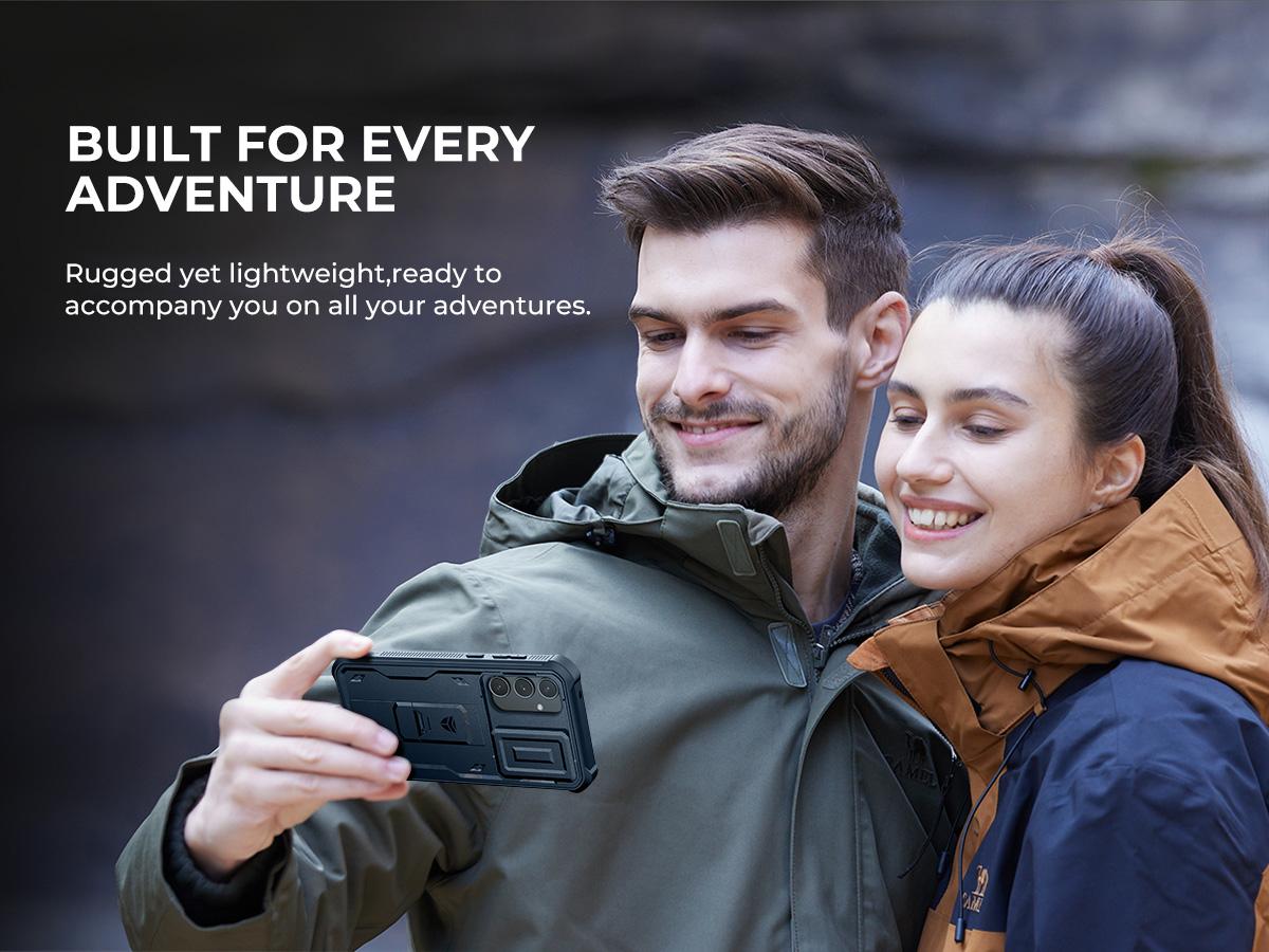 Dexnor for Samsung Galaxy A35-5G Case, [2 Front Frame] [Built-in Slide Camera Cover & Kickstand] Heavy Duty Military Grade Protection Shockproof Phone Case with Screen Protector, 6.6 inch