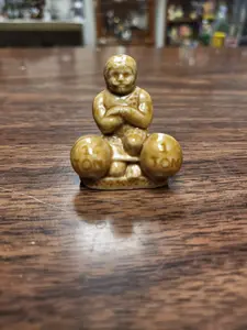 Wade Whimsie Strongman, Wade England Caramel Brown Weightlifter Porcelain Figurine