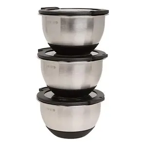 Chef Jet Jet Tila 3-pack 2.5-Cup Stainless Steel Prep Bowls with Lids