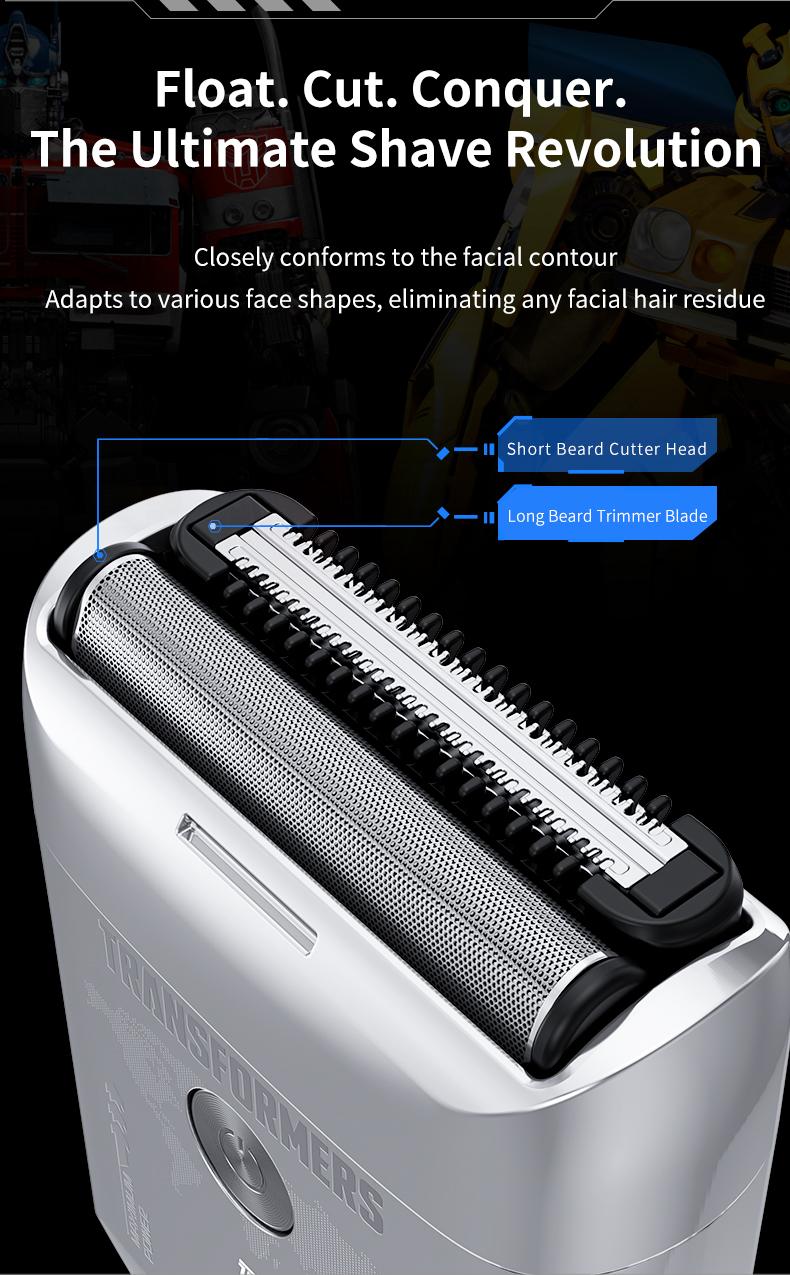 Transformers L20 Foil Shaver, Smart LED Display Shave Calmly, Ultra-Thin Shaving Foil, IPX7 Waterproof, Long Battery Life, Portable, Ideal for Car and Travel, Perfect as a Gift