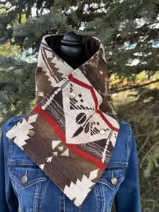 Western Cowboy Cowl Neck Warmer Wool Bandana Style Accessory Ranch Wear Cold Protection Outdoor Gear Western Scarf Wildrag Alternative